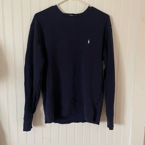 Navy Polo by Ralph Lauren Thermal Long Sleeve